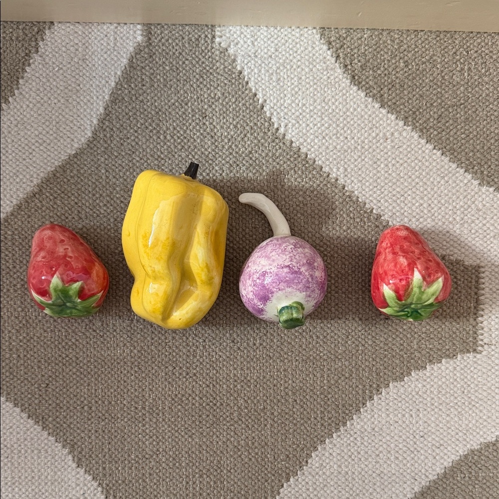 Handmade ceramic fruit and vegetables